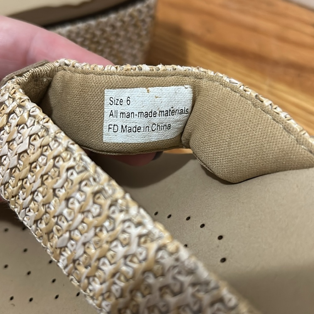 Stylish Tan Wedge Sandals - Picture 4 of 4